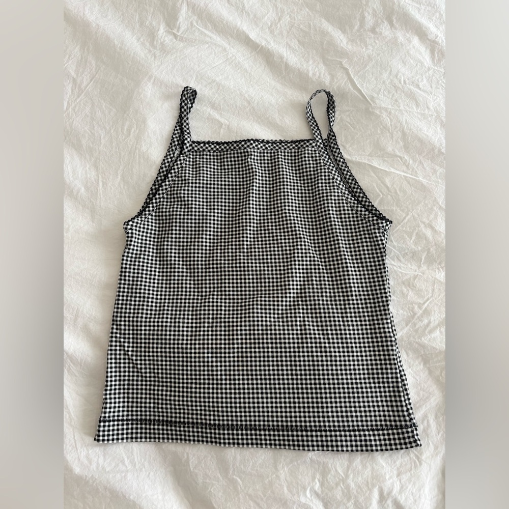 Doen Black and White Gingham Camisole
